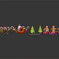 Festive Santa Claus Costume And Christmas Themed Apparel With Holiday Decorations