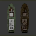 3D Rendering Of Two Ships New And Rusty Old Vessels