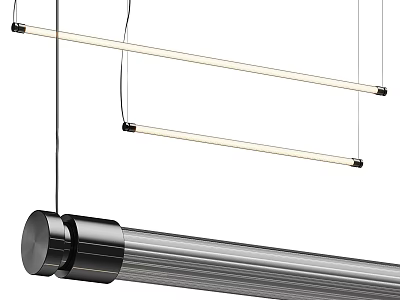 Modern Linear Pendant Lights With Sleek Metal Bar Design And Contemporary Style 3d model