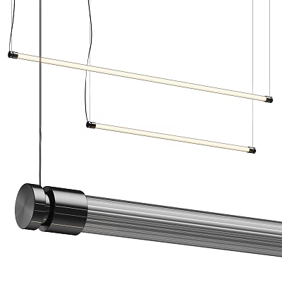 Modern Linear Pendant Lights With Sleek Metal Bar Design And Contemporary Style 3d model