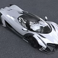 White And Black Supercar With Race Number 15 Aerodynamic Design