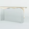 Modern Display Shelf with Gold Dripping Top and Clear Glass Legs Stylish Home Decor