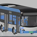 BYD Blue And White Modern City Bus With Large Windows Front Design