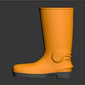 Yellow Rain Boots With Tall Shaft Design And Non Slip Rubber Soles For Outdoor