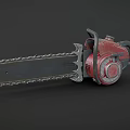 High Quality Chainsaw Hardware Tool With Sharp Metal Chain And Red Engine