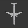 Delta Air Lines Airplane Model White Body Red Blue Tail On Glossy Surface