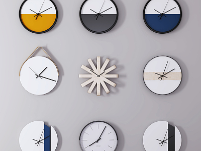 Modern Clock Combination model