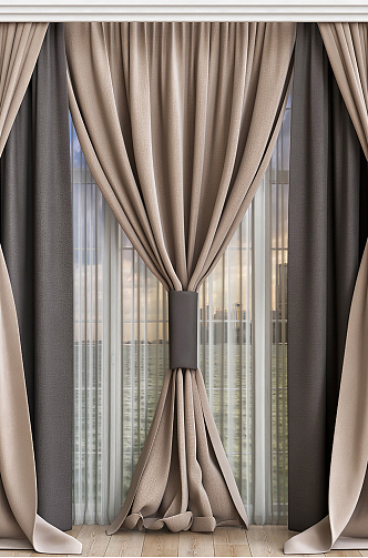 Modern Curtains 3d model