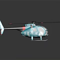 Turquoise Helicopter Model with Modern Stylish Design and Red Tip Rotors on Reflective Surface