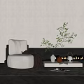 Modern single sofa 3d model