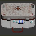 Essential Medical Devices In Open First Aid Kit With Medicine Bottles And Syringes