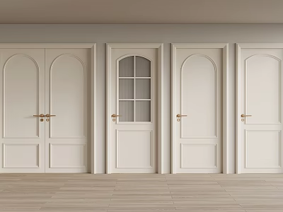 Modern Sliding Doors With Glass Panels And Wooden Frames For Interior Design Spaces 3d model