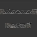 Industrial Metal Frame Structure With Square Panels And Support Beams