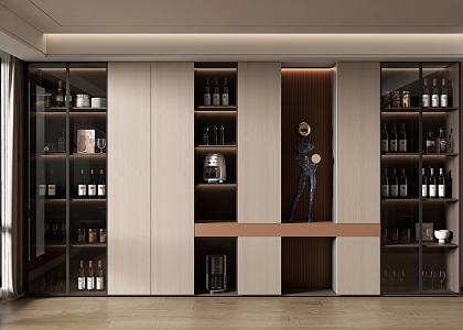 Home Wine Cabinet 3d model