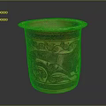Reddish Brown Decorative Pottery Container With Intricate Animal Patterns For Home Decoration Use