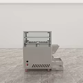 Stainless Steel Commercial Mobile Machine with Transparent Cover Discharge Chute and Wheels