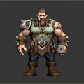 Strong Female Warrior Character With Muscular Build And Armor Details