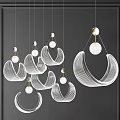Modern crystal chandelier crystal lamp 3d model