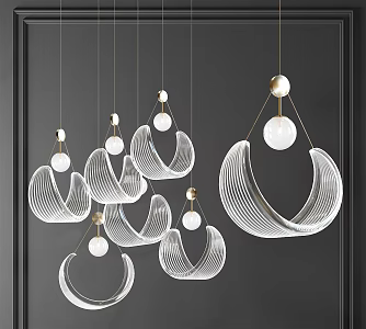 Modern crystal chandelier crystal lamp 3d model