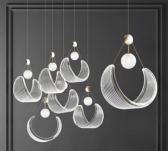 Modern crystal chandelier crystal lamp 3d model