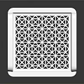 White and Black Multi Tier Storage Shelf with Perforated Shelves Modern Design for Home Organization