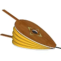 Wooden Industrial Equipment With Multi Layer Yellow Structure And Central Hole