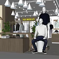 NEUBERLIN Modern Clothing Store Interior With Mannequins And Fashionable Clothing Displays