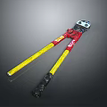 Professional Hardware Tool Red And Yellow Handle Crimper Pliers For Electrical Wire Crimping Work