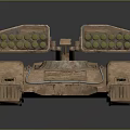 Sand Colored Armored Vehicle Featuring Multiple Modules And Textured Surface 3d model