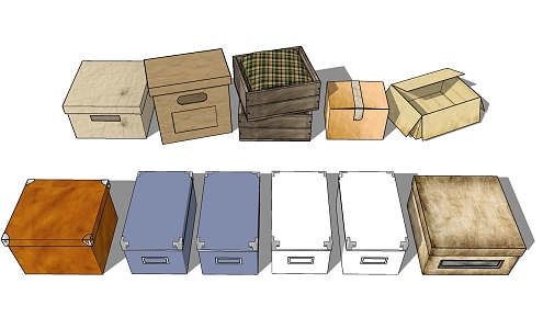 Modern Box Storage Box Carton 3d model