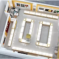 Jewelry Store Luxurious Interior With Glass Display Cases And Elegant Lighting Counters