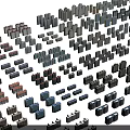 Aerial Planning Perspective of Urban Layout with Organized Building Models Arrangement