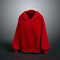 Red Hoodie With Comfortable Design For Daily Casual Wear Use