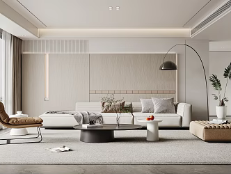 Modern Living Room Simple Home Living Room 3d model
