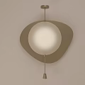 Modern Minimalist Wall Lamp With Circular Lampshade And Irregular Geometric Frame 3d model