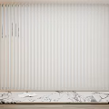 White Vertical Blinds In Modern Interior With Smooth Surface And Natural Light 3d model