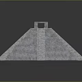 Stone Pyramid Structure With Symmetrical Stairs And Top Chamber Design 3d model