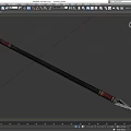 Gun pike halberd war halberd spear war spear ge game weapon cold weapon long handle weapon simple model low model low face several times era weapon 3d model