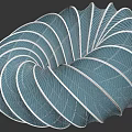 Colorful Woven Spiral Decorative Objects With Textured Patterns In Yellow Green White And Blue