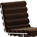 Modern Brown Office Chair With Padded Design And Metal Five Wheel Base