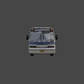 Silver Public Bus With Blue Stripe Front Number 191 Windshield And Wheels 3d model