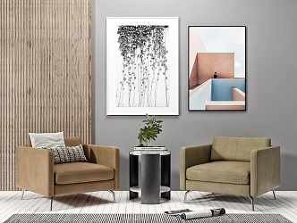 Modern leisure sofa combination leisure chair side combination 3d model