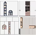 Modern Wardrobe Design With Multiple Shelves Drawers And Open Storage Compartments 3d model