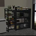 Modern Large Capacity Kitchen Side Cabinet For Storing Vegetables Food And Small Household Appliances