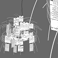 Industrial LOFT chandelier 3d model