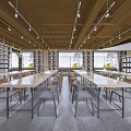 Book Art Library Space With Cozy Seats And Cloud Lamps