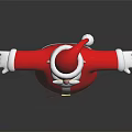 Santa Claus Figure in Red Outfit With Surprised Expression and Open Arms