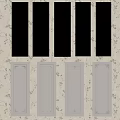Various Black And Light Colored Cabinet Door Panels With Different Designs On Wallpaper Background