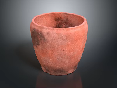 Rustic Handcrafted Terracotta Garden Decor Pot With Natural Texture For Outdoor Gardening 3d model