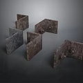Heavy Duty Metal Brackets With Rustic Texture For Industrial Equipment Installation